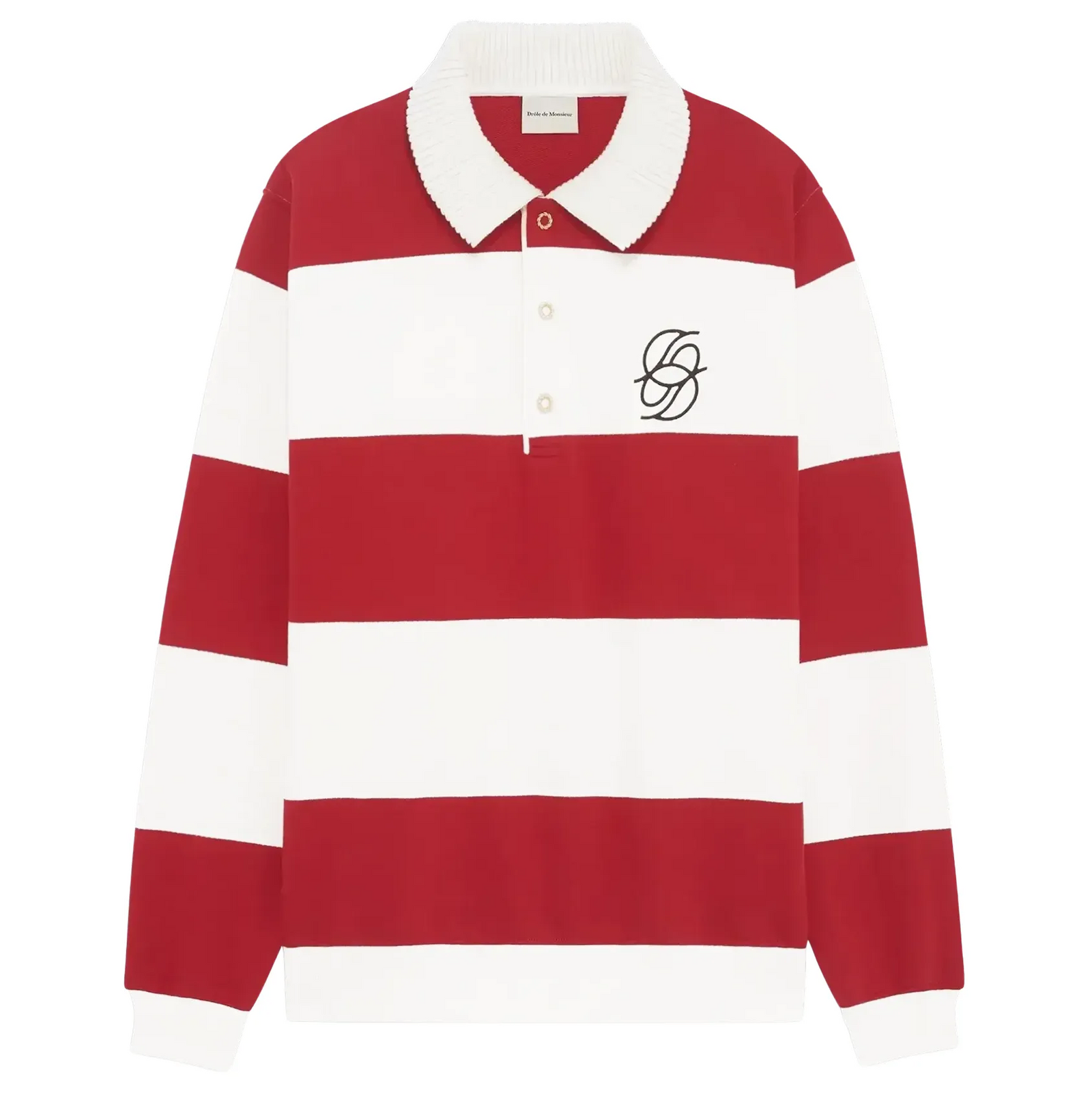 Drôle de Monsieur Le Polo Cocktail Rayures, red, L-PL-160-CO127-RD