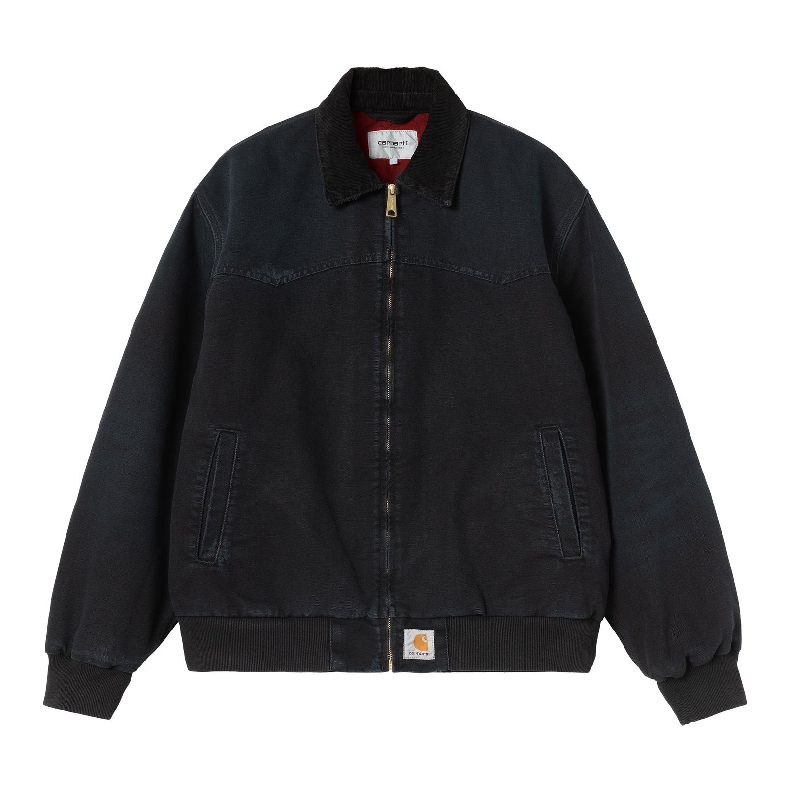 Carhartt WIP, OG Santa Fe Jacket, Black / Black, Grind washed