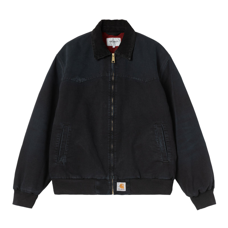 ［新品］カーハートOG Santa Fe Jacket Mブラック Carhartt WIP, OG Santa Fe Jacket, Black / Black, Grind washed