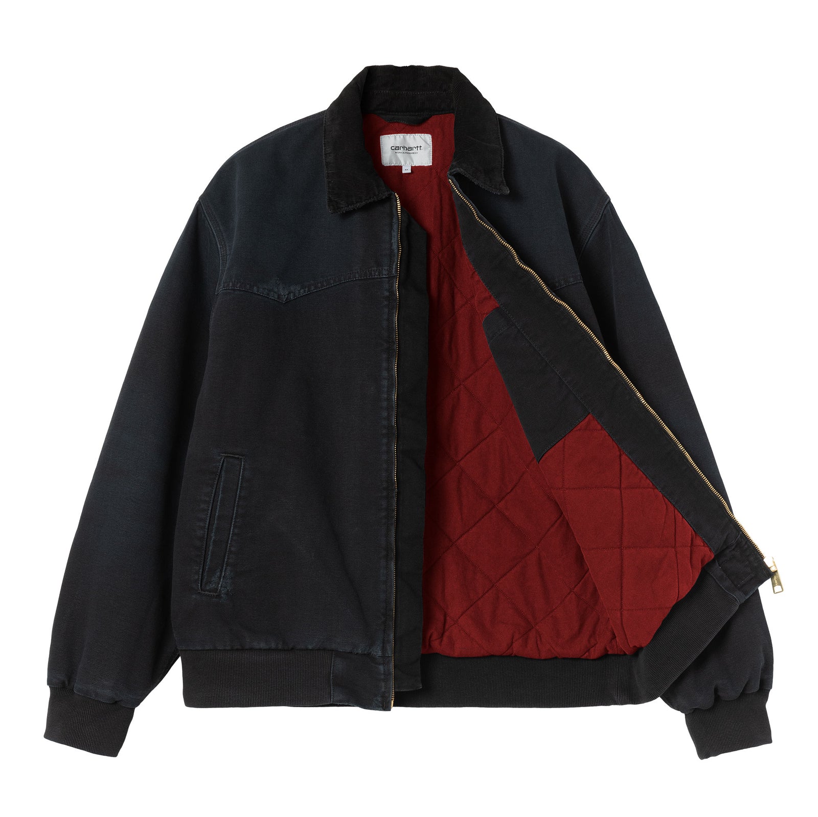 Carhartt WIP, OG Santa Fe Jacket, Black / Black, Grind washed
