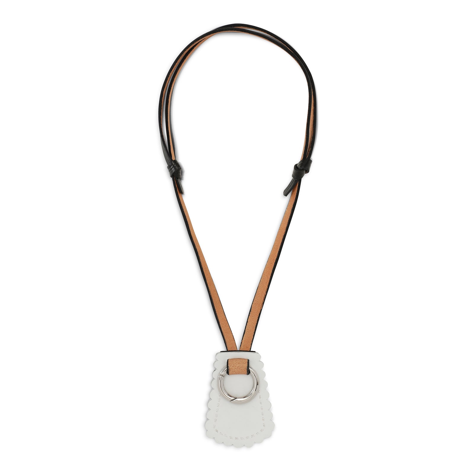 RIER Keyholder necklace trapeze, Black White –