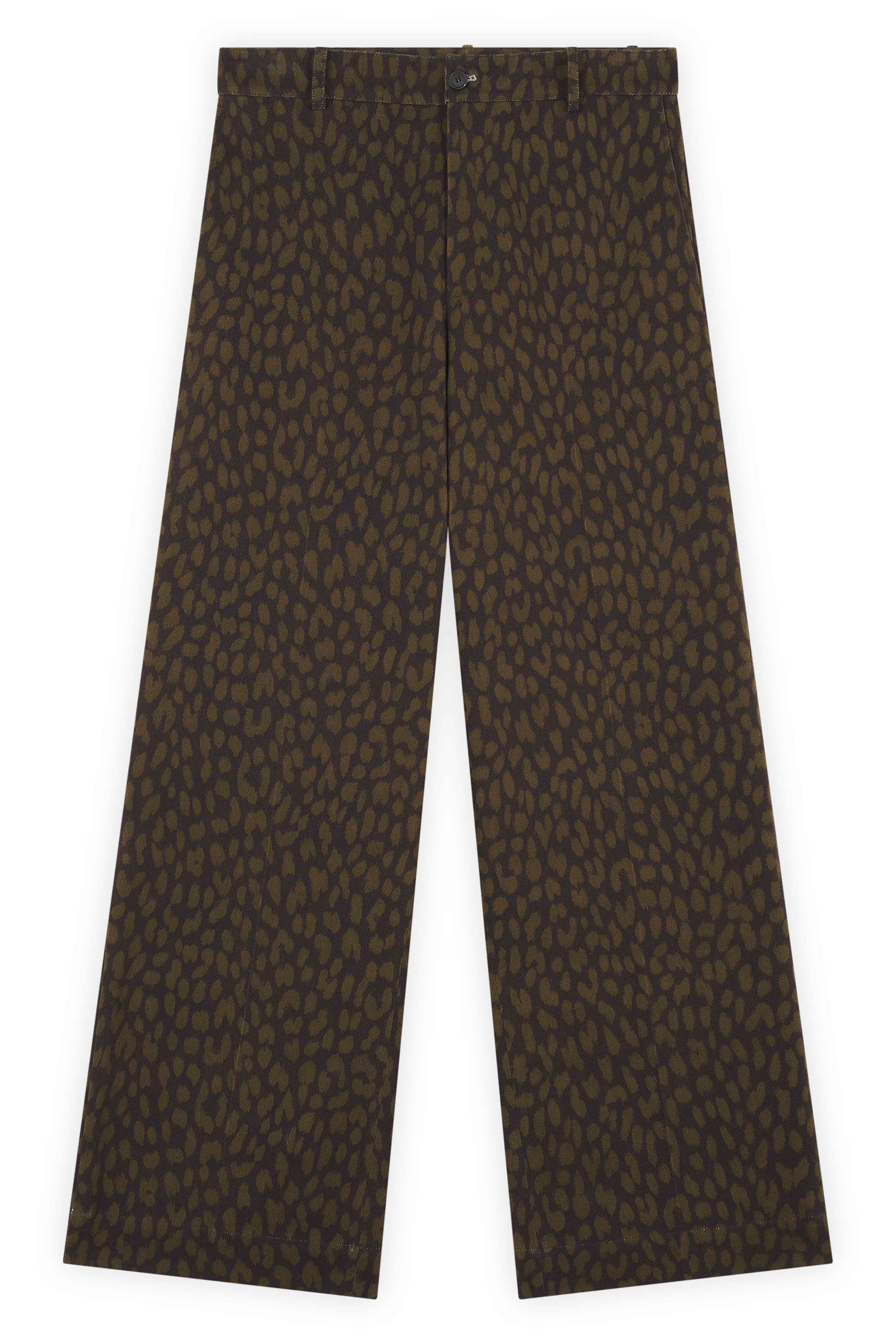 Maison Kitsuné Wide Leg Pants Leopard Print – stormfashion.dk