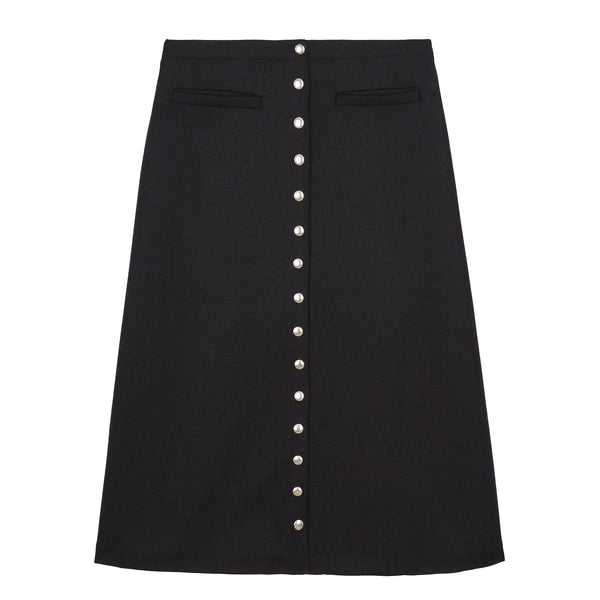 Snaps Midi Skirt