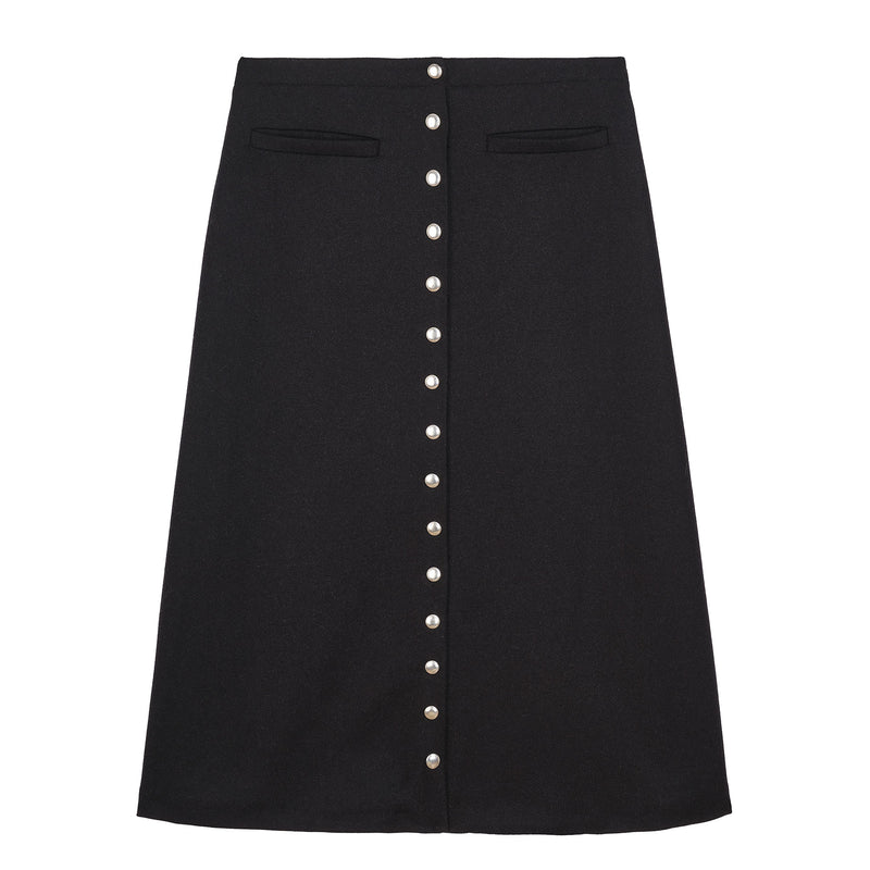 Snaps Midi Skirt