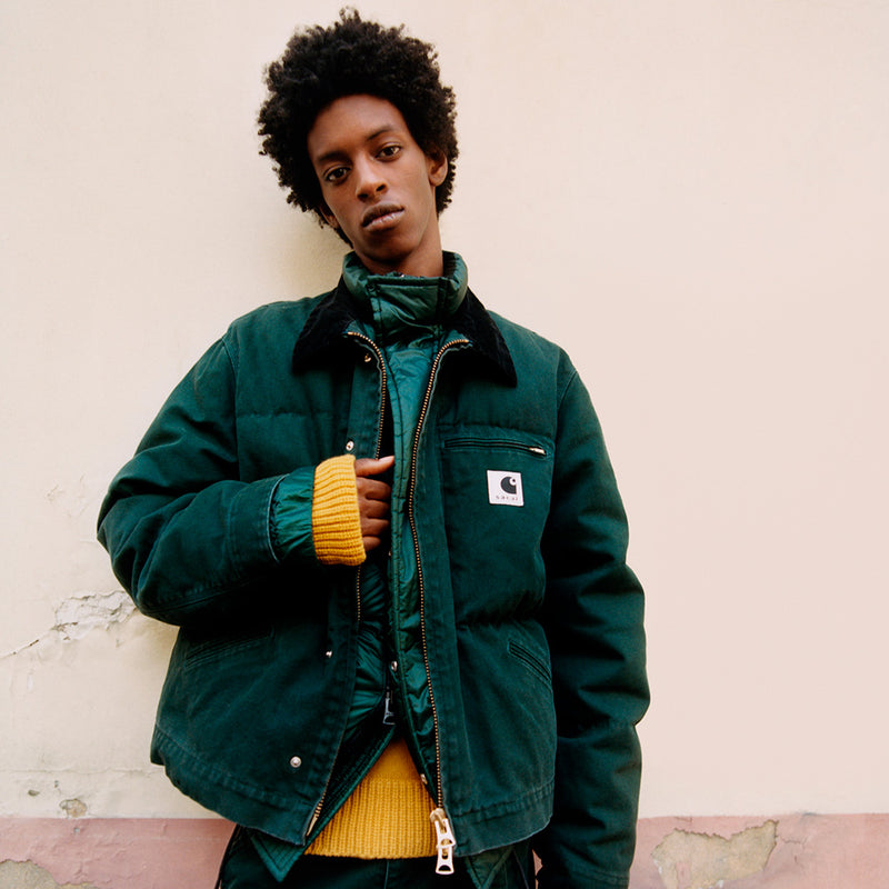 sacai x Carhartt WIP, Washed Duck Puffer Jacket, green, 25